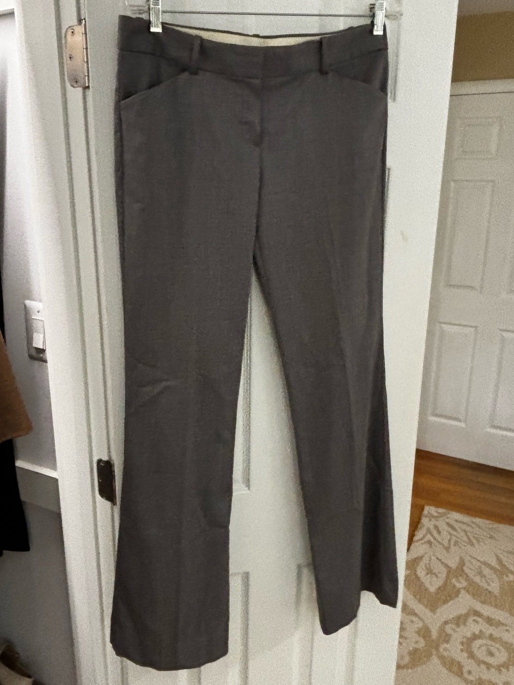 Theory sz 10 Women's Gray melange Pants - Classic Straight Leg